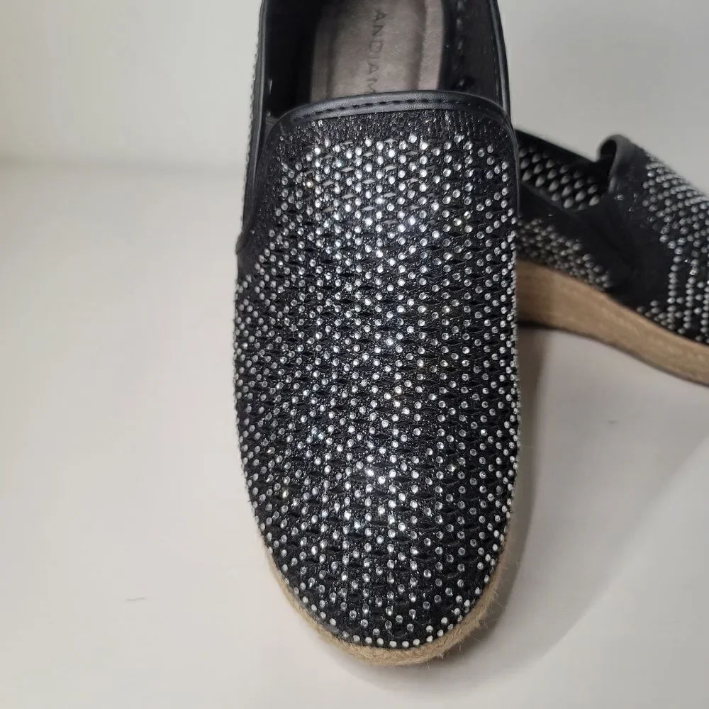 NEW Andiamo arosa jeweled espadrille slip …
